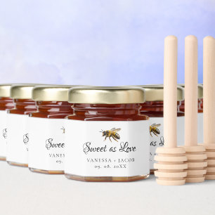 Elegant sweet as love Wedding Favor Honey Jar Favors