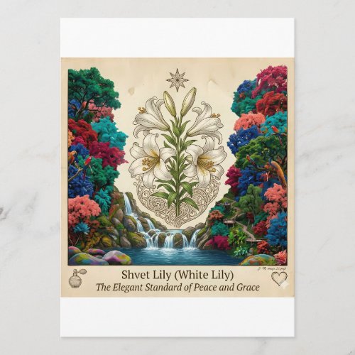 Elegant Sweet Lily Flower Menu Card