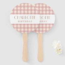 Elegant sweet pastel pink gingham plaid checked