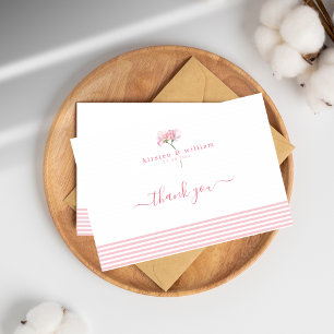 Elegant Sweet Pea Flowers - Personalized Thank You Note Card