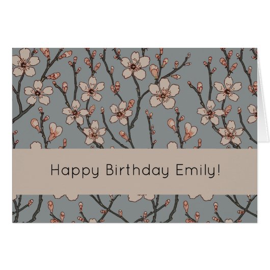 Elegant Sweet Pink Flower Blossom Cherry Pattern (Front Horizontal)