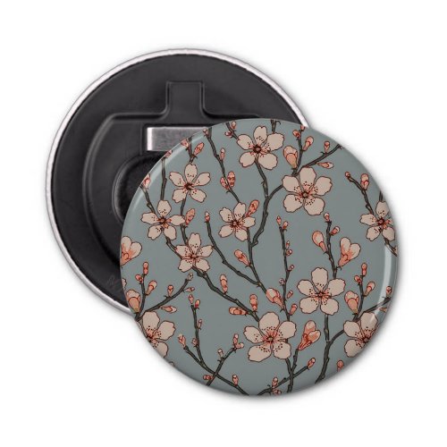 Elegant Sweet Pink Flower Blossom Cherry Pattern Bottle Opener