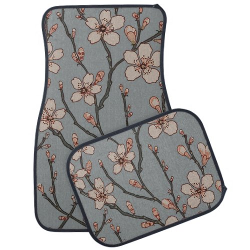 Elegant Sweet Pink Flower Blossom Cherry Pattern Car Floor Mat