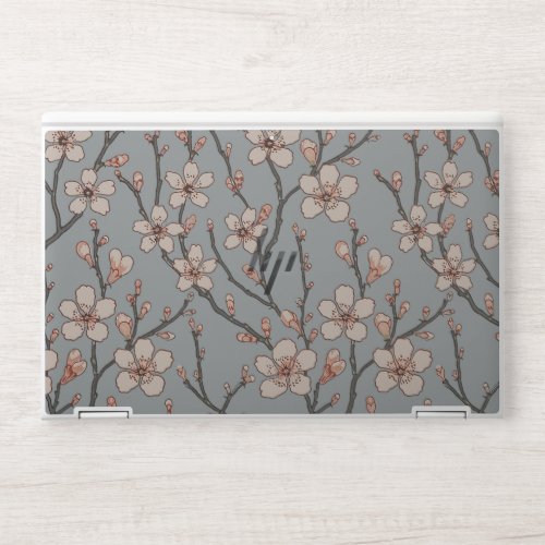 Elegant Sweet Pink Flower Blossom Cherry Pattern HP Laptop Skin