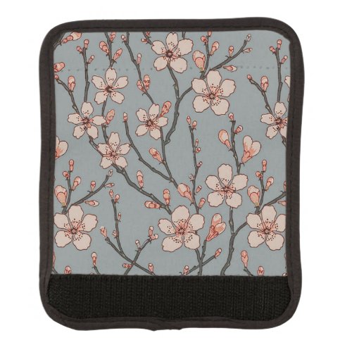 Elegant Sweet Pink Flower Blossom Cherry Pattern Luggage Handle Wrap