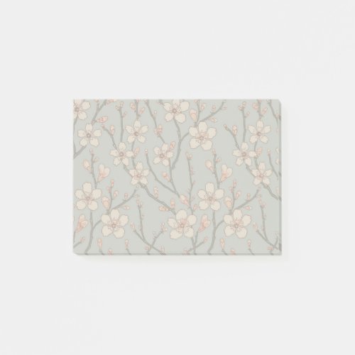 Elegant Sweet Pink Flower Blossom Cherry Pattern Post_it Notes