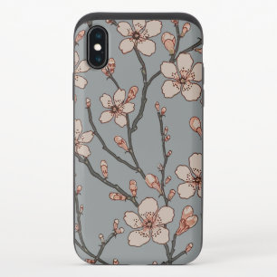 Elegant Sweet Pink Flower Blossom Cherry Pattern iPhone X Slider Case