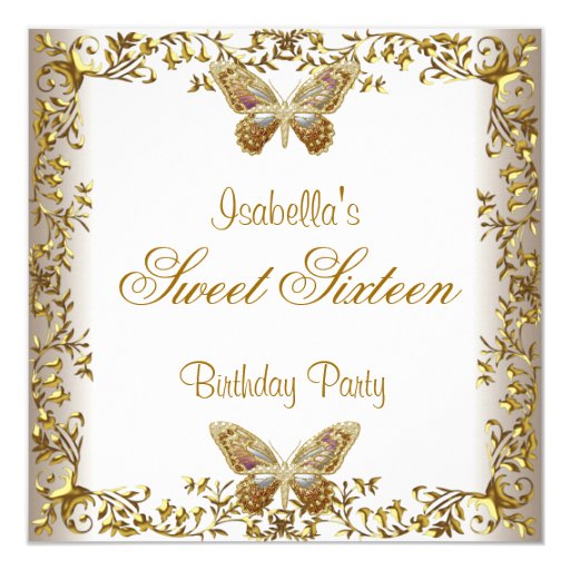 Elegant Sweet Sixteen Invitations 5