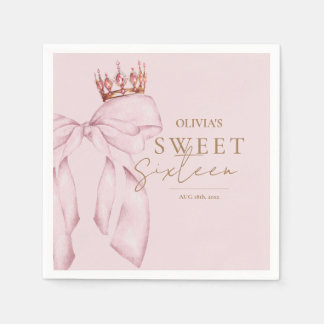 Elegant Sweet Sixteen Birthday Napkins