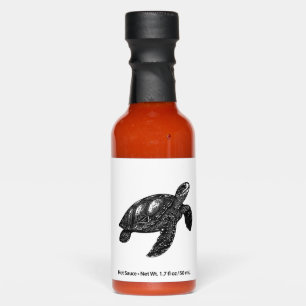 Elegant Swimming Old Water Turtle Copy Hot Sauces