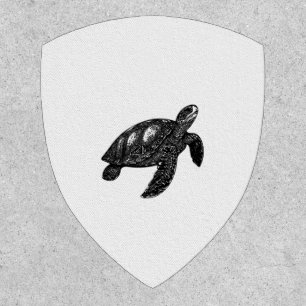 Elegant Swimming Old Water Turtle Copy Patch