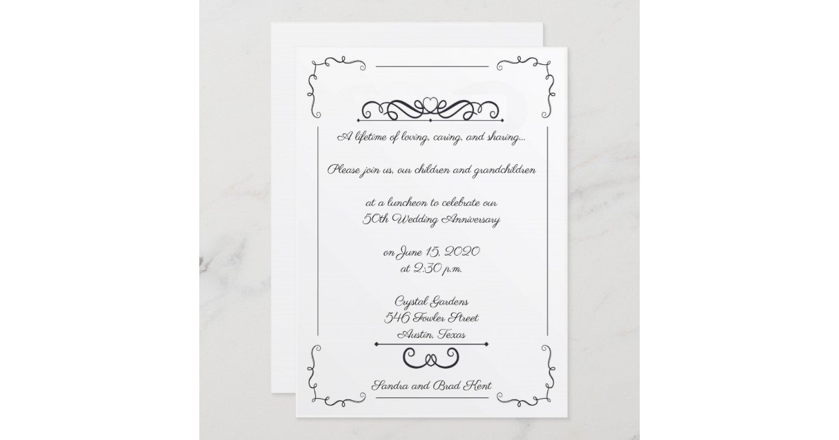 Flourish 60th Diamond Wedding Anniversary Invite, Zazzle in 2023