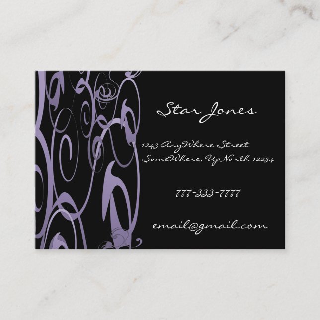 Elegant Swirl Business Card - (Front)