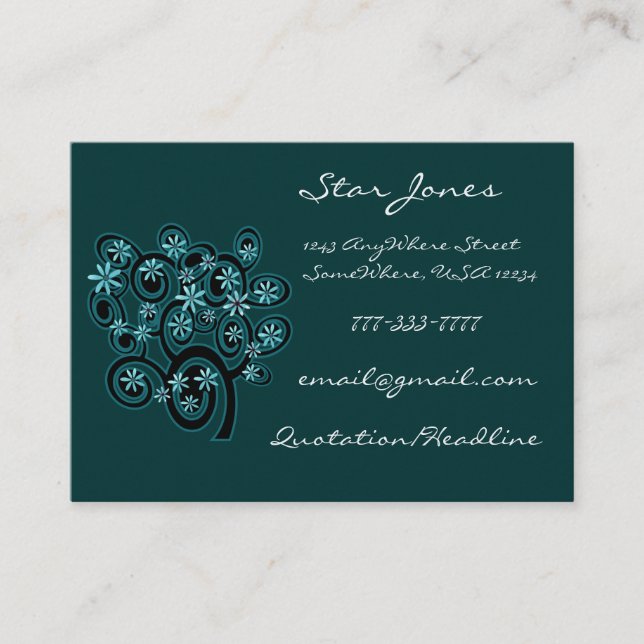 Elegant Swirl Business Card - Customized (Front)