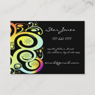 Elegant Swirl Business Card -Oranges