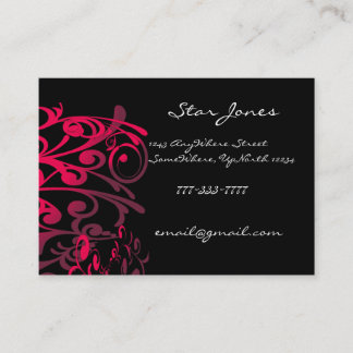 Elegant Swirl Business Card -Purple -