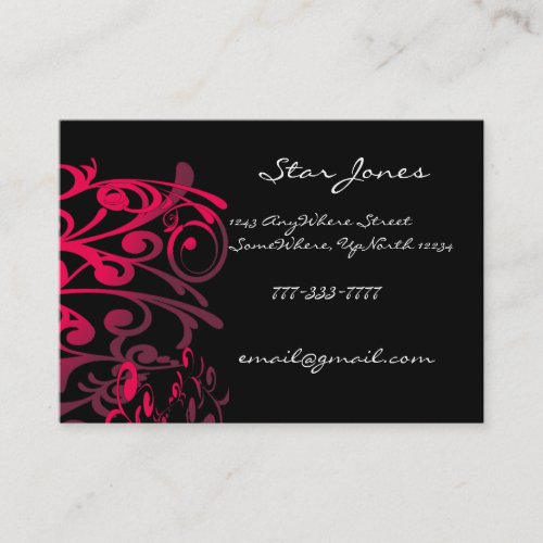 Elegant Swirl Business Card -Purple -