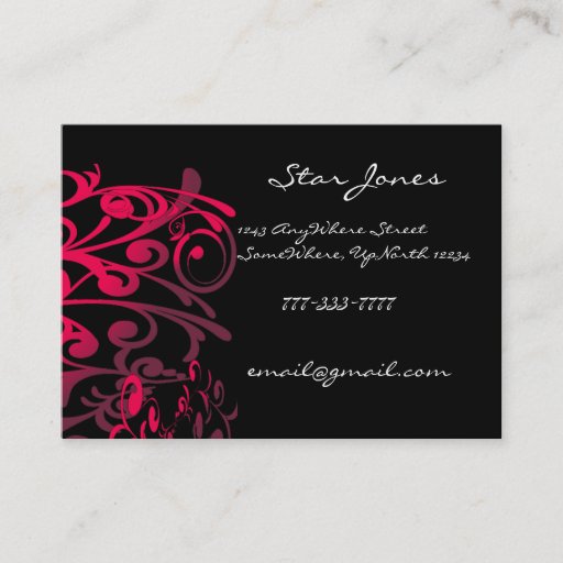 Customizable Elegant Swirl Business Card -Purple -
