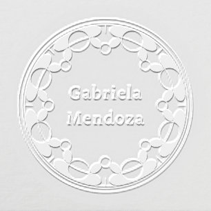 Elegant Swirl Circle Embosser