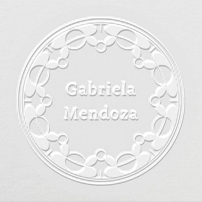 Elegant Swirl Circle Embosser (Design)