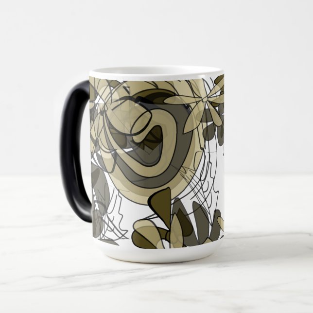 Elegant Swirl Design Mug (Front Left)