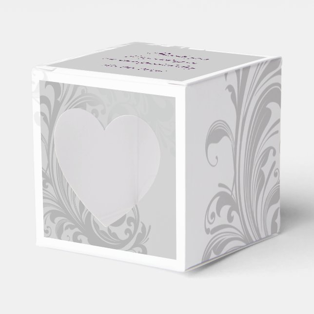 Elegant Swirl Favor/Gift Box (Front Side)