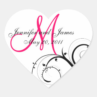 Elegant Swirl Monogram Wedding Favour Labels