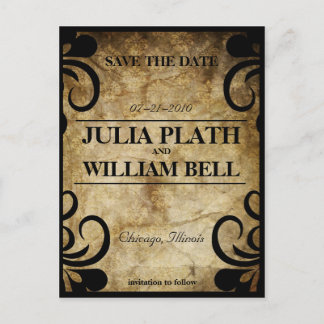 Elegant Swirl RSVP Postcard