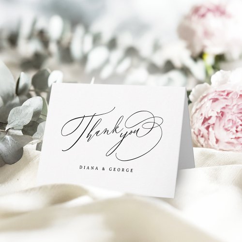 Elegant Swirl Script Simple Wedding