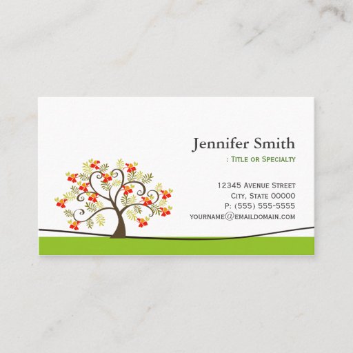 Customizable Elegant Swirl Wish Tree Symbol - Appointment Business Card Template