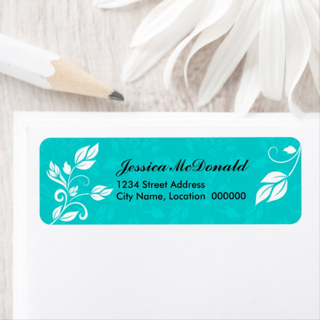 Elegant Swirls and Leaves Label (Insitu)