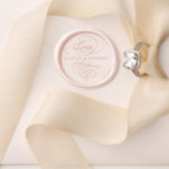 Elegant Swirls Love Wedding Wax Seal Stamp<br><div class="desc">Celebrate in style with this chic wax seal stamp. The design features elegant ornate swirl accents and easy to personalize template wording,  perfect for any fancy celebrations including weddings,  bridal showers,  anniversaries,  etc.</div>