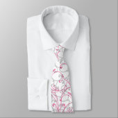 elegant swirls pink necktie (Tied)