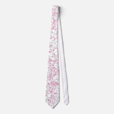 elegant swirls pink necktie