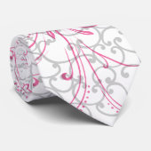 elegant swirls pink necktie (Rolled)