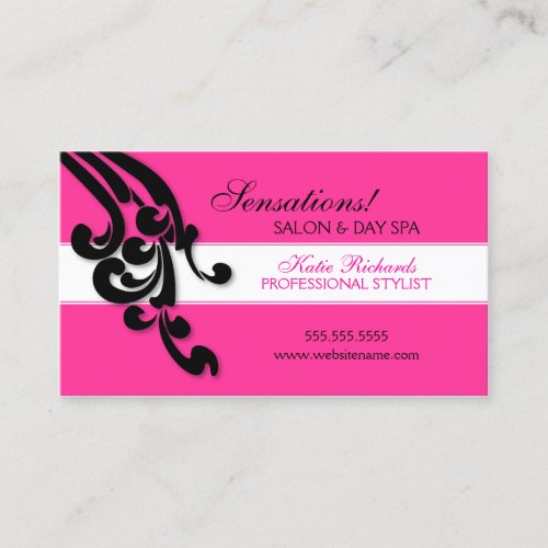 Elegant Swirls Salon Business Cards