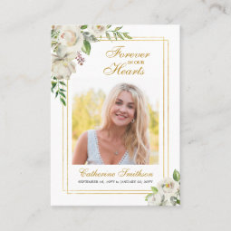 Elegant Sympathy Funeral Memorial Prayer Cards | Zazzle
