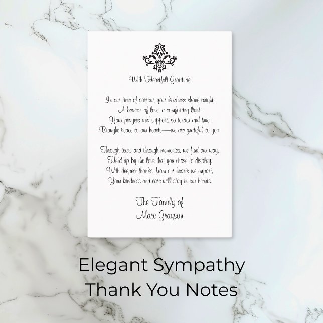 Elegant Sympathy Thank You Notes (Elegant Sympathy Thank You Notes)