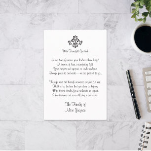 Elegant Sympathy Thank You Notes