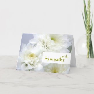 Elegant Sympathy White Flowers Card