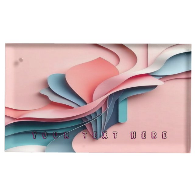 Elegant table card holder editable texts (Front)