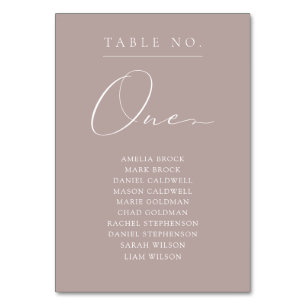 Elegant Table Number One Seating Chart