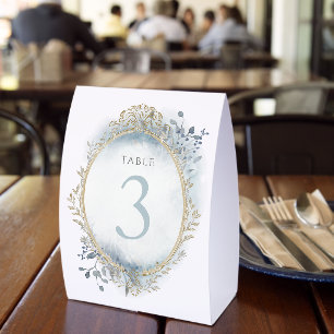elegant table number paper table tent 