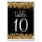 Elegant Table Number Party Sparkles Gold