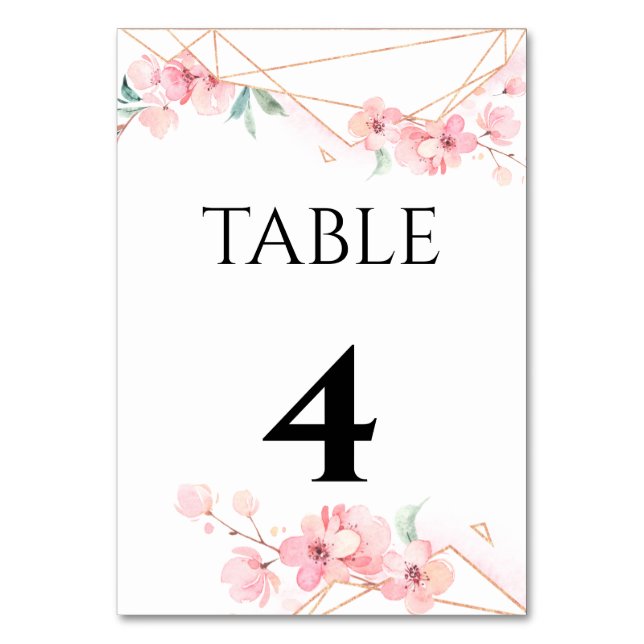 Elegant table number. table number (Front)