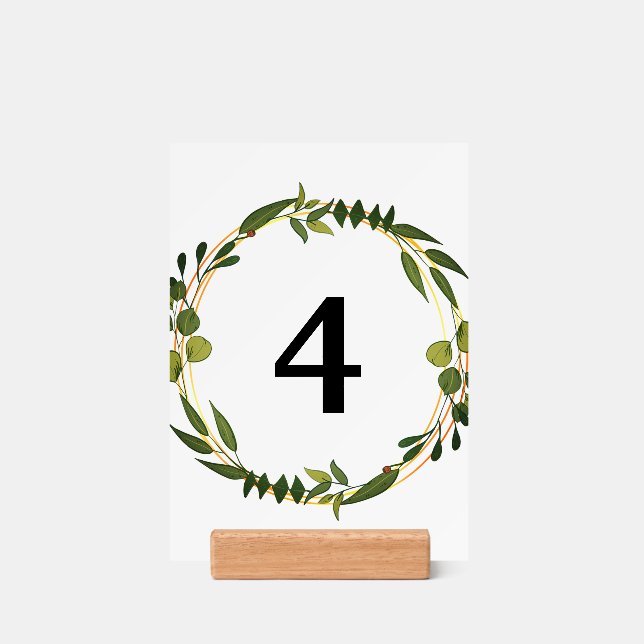 Elegant  table numbers  holder (Woodblock)