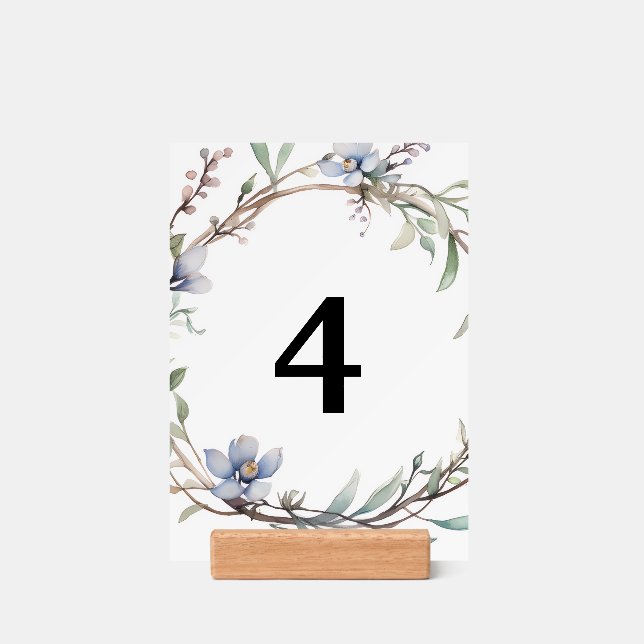 Elegant  table numbers  holder (Woodblock)
