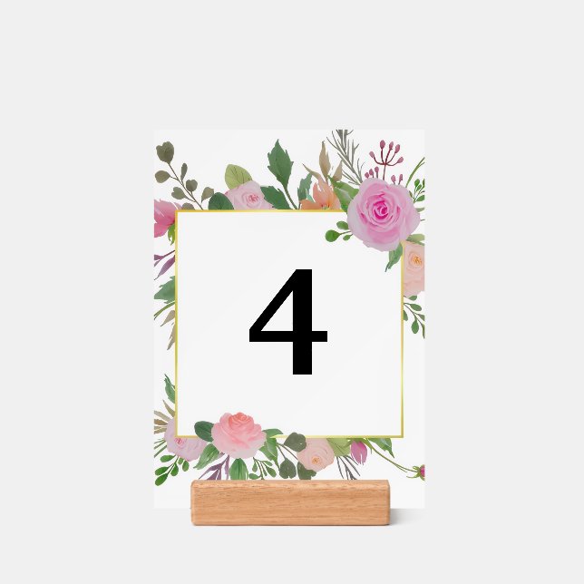 Elegant  table numbers  holder (Woodblock)