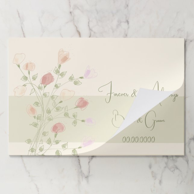 Elegant Table Placement Decor Paper Placemats (Folded)