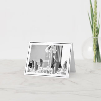 Elegant Table Setting Letterpress Thank You Card